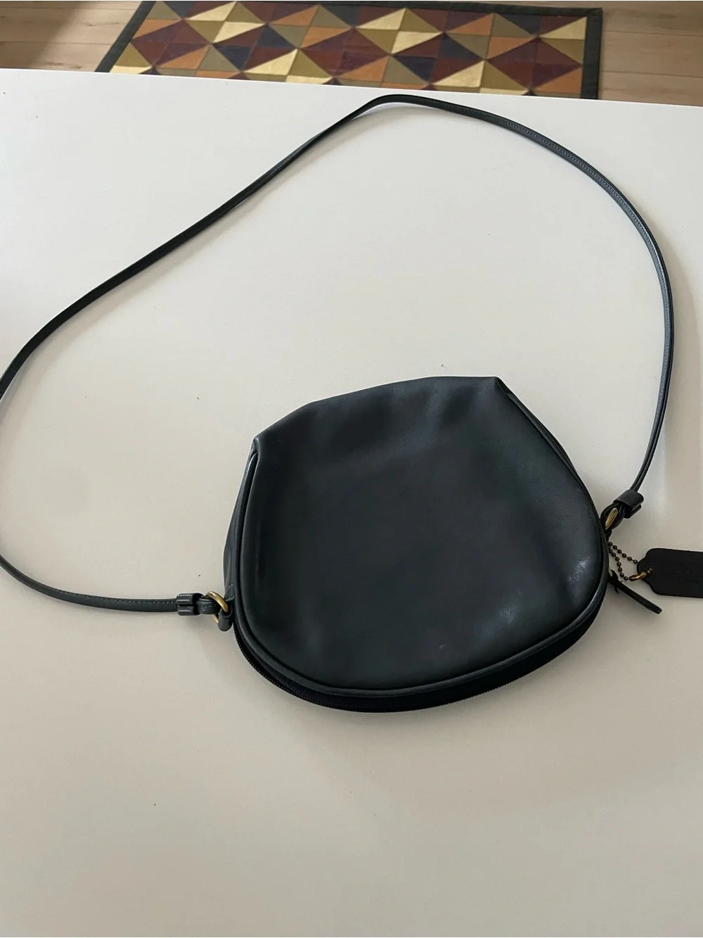 Vintage Coach Black Soft Leather Crossbody Bag Purse Excellent!